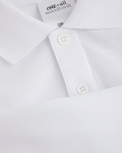 Unisex White PE Polo