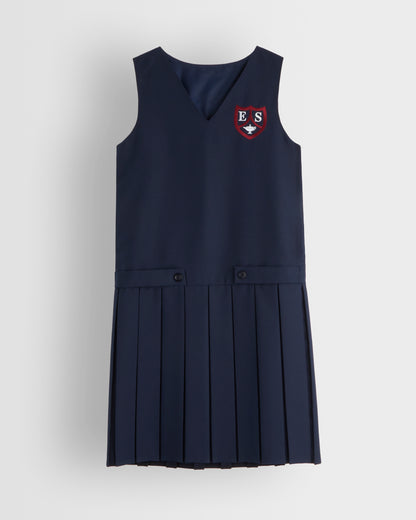 Girls Navy Pinafore