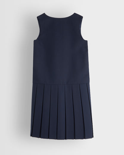 Girls Navy Pinafore