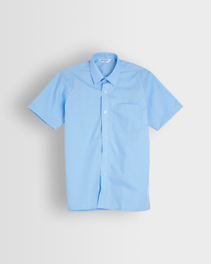 ECI Boys Blue Short Sleeve Shirt Front