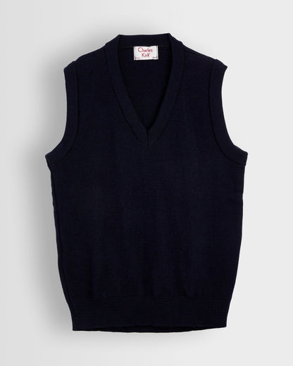 Boys Navy Sleeveless Pullover