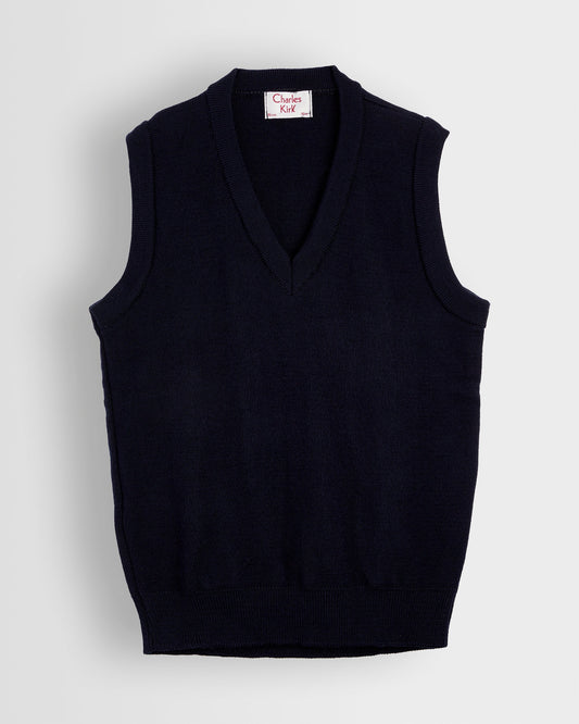 Boys Navy Sleeveless Pullover
