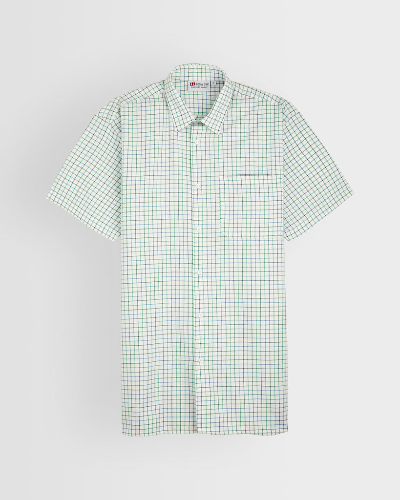 Boys Tattersall Checked Short Sleeve Shirt