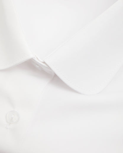 Girls White with Gold Logo Short Sleeve Blouse (sold in singles)