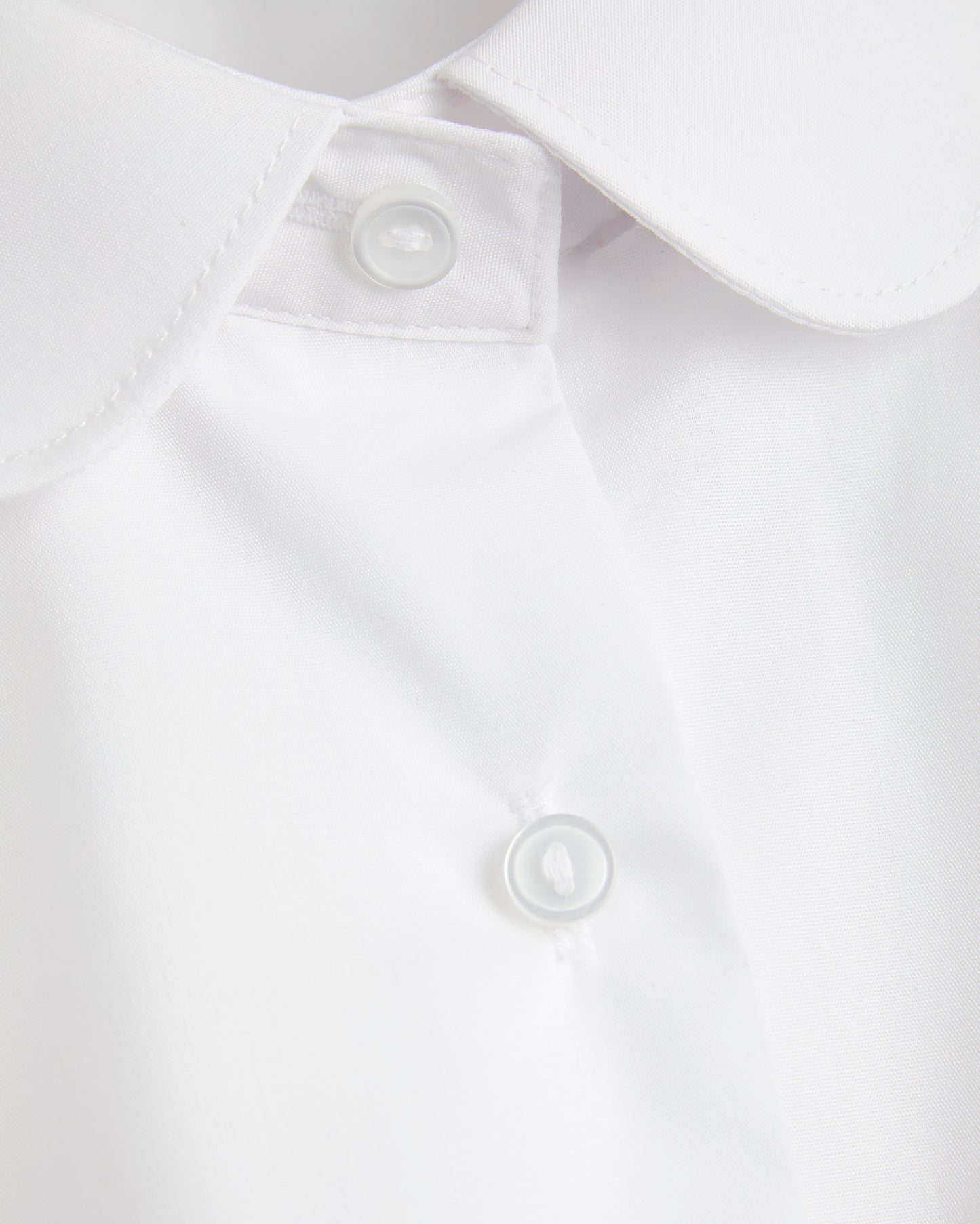 Girls White with Gold Logo Long Sleeve Blouse (sold in singles)