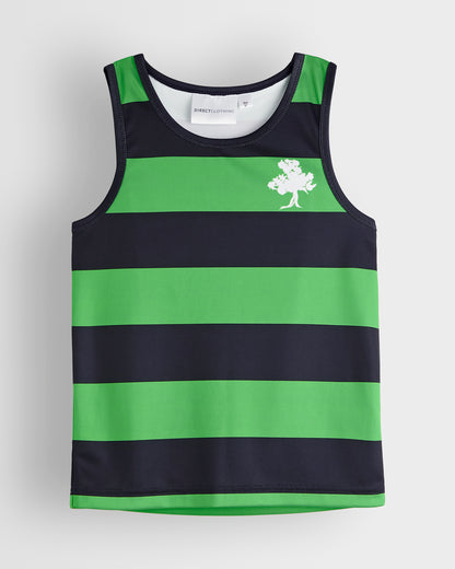 Unisex Navy-Green Athletics Vest Top