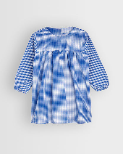 Blue-White Checked Dinner Overall