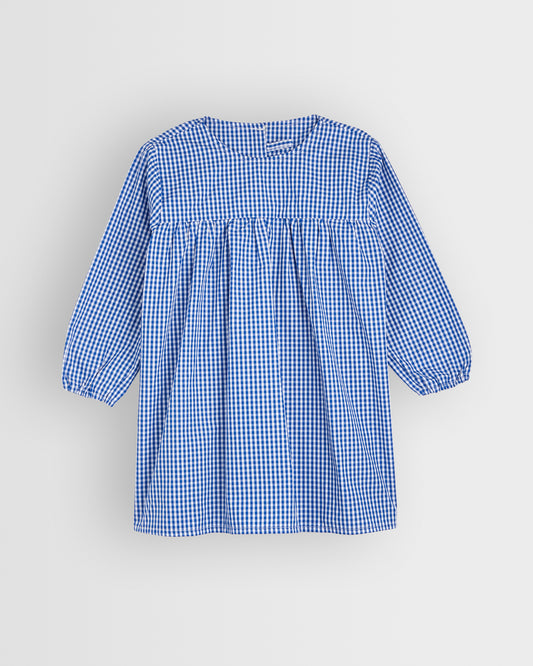 Blue-White Checked Dinner Overall