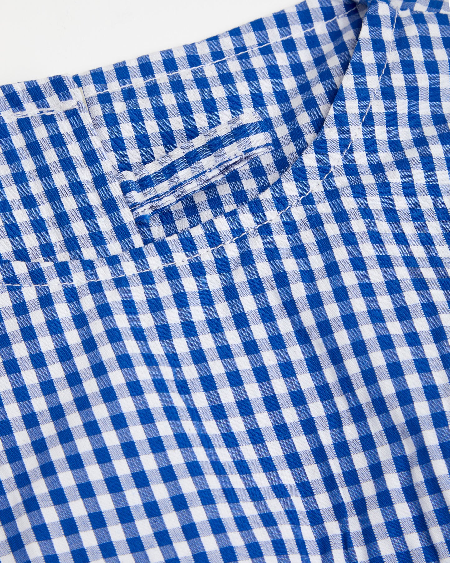 Blue-White Checked Dinner Overall