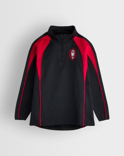 Girls Black-Red Midlayer
