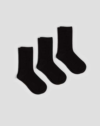 Black Ankle Socks - Pack of 3