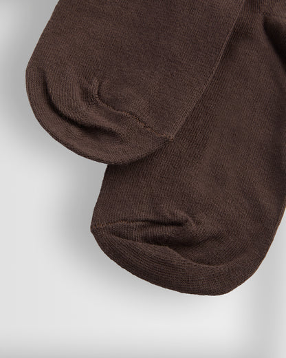 Brown Cotton Tights Twin Pack