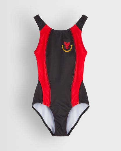 Girls Black - Red Swimming Costume (NEW)