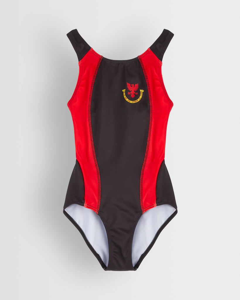 Girls Black / Red Swimming Costume (NEW)
