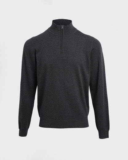 Unisex Charcoal Seniors ¼ Zip Jumper
