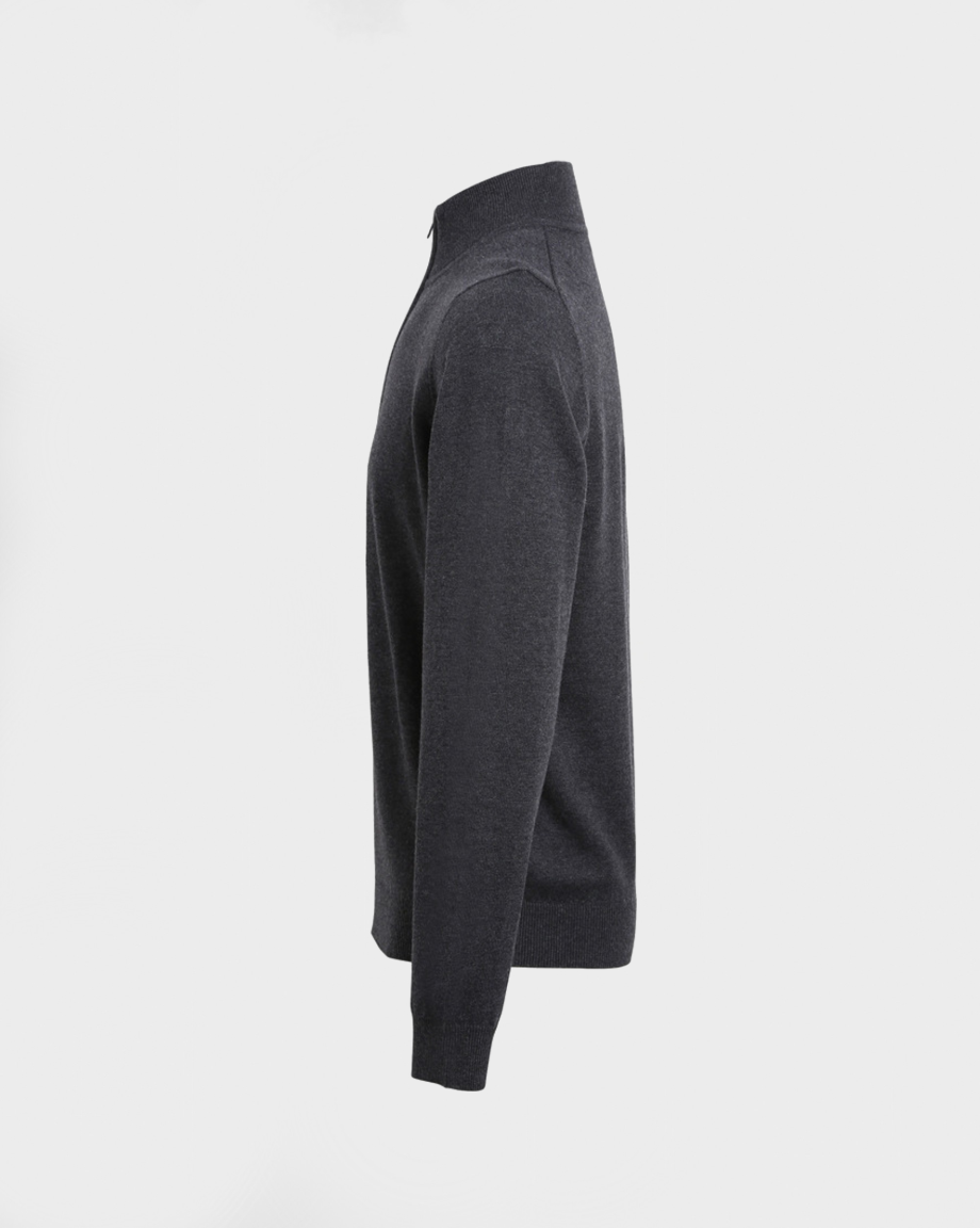 Unisex Charcoal Seniors ¼ Zip Jumper