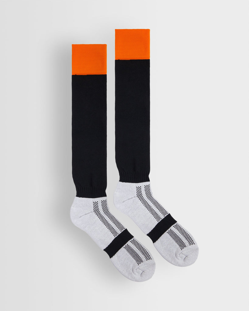 Black/Orange Football Socks