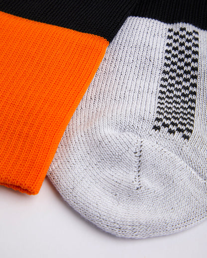 Black/Orange Football Socks