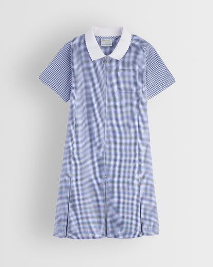 Navy Gingham Summer Dress