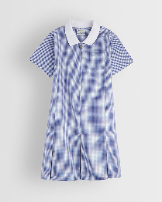 Navy Gingham Summer Dress