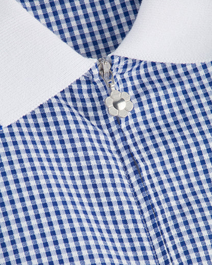 Navy Gingham Summer Dress