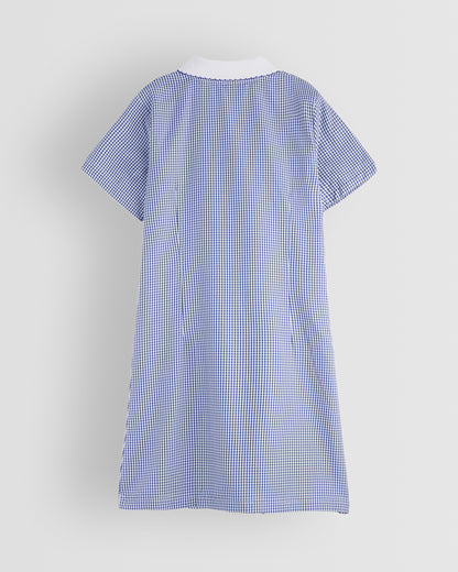 Navy Gingham Summer Dress