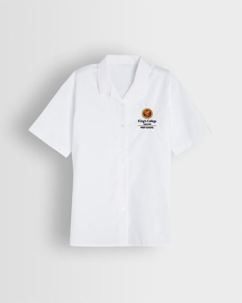 White Short Sleeve Summer Blouse- New Logo (Uniform A)