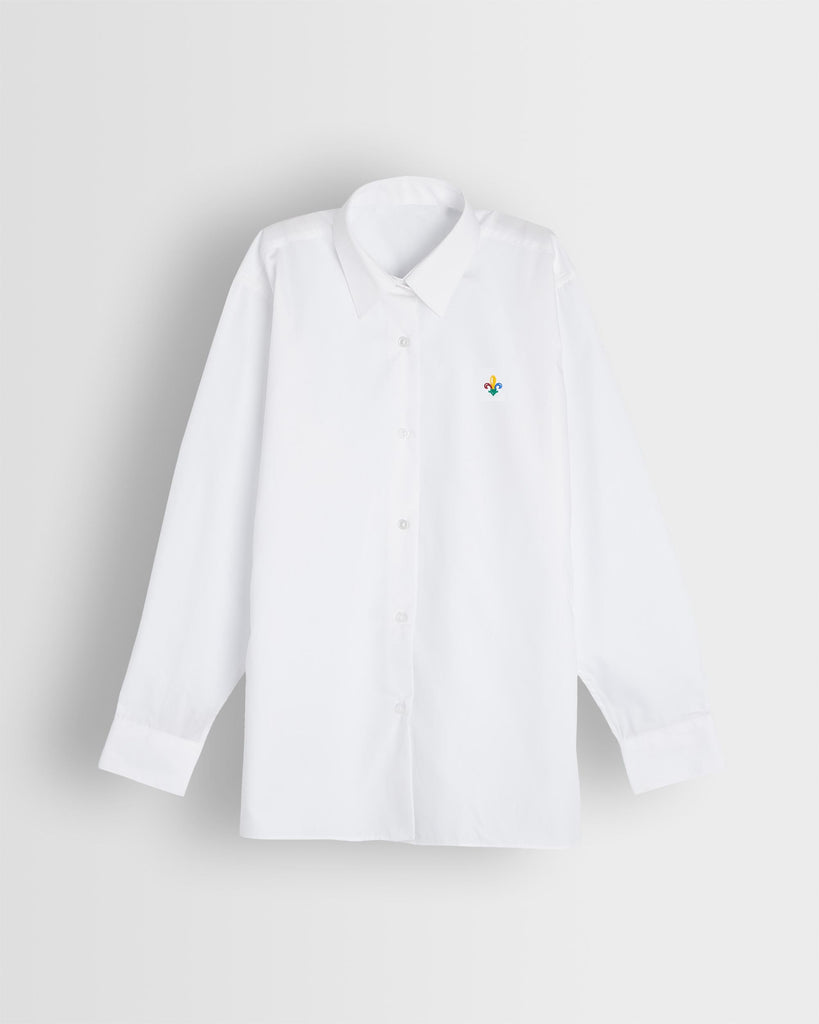 Girls Fit White Long Sleeve Shirt- Reception to Year 11 (to be worn with a tie)