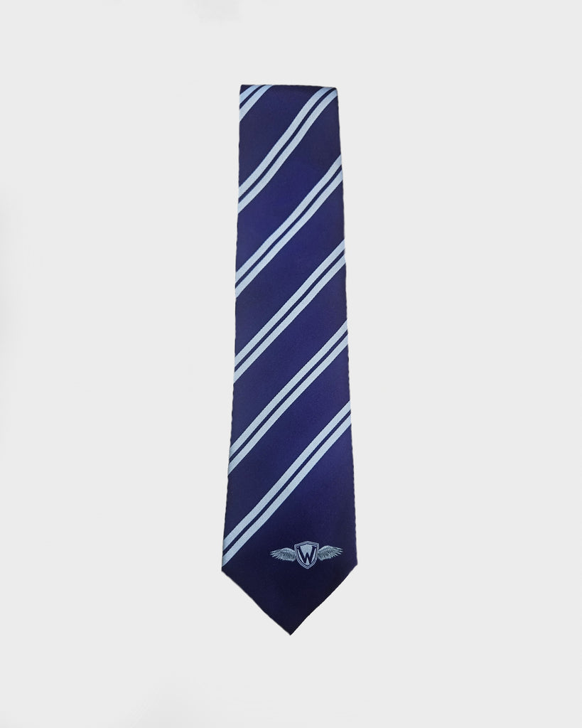 Purple/Silver Silk Woodard Tie (Uniform B)
