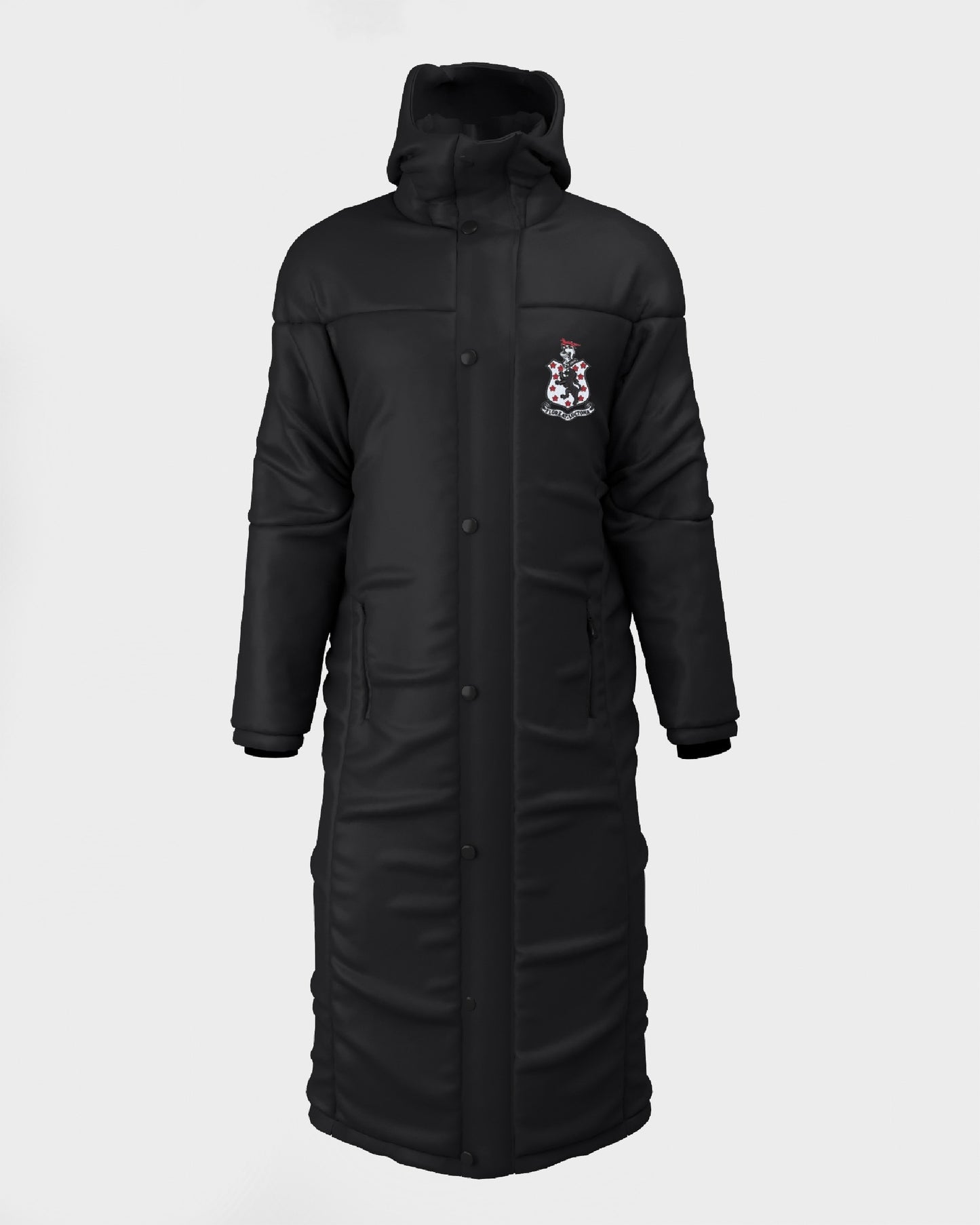 Unisex Black Match-Bench Coat