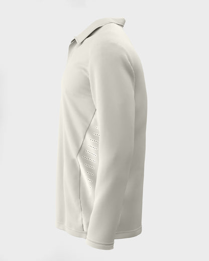 Unisex Cream Long Sleeve Cricket Shirt