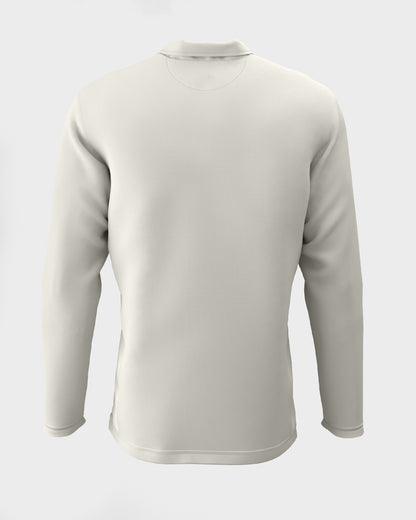 Unisex Cream Long Sleeve Cricket Shirt