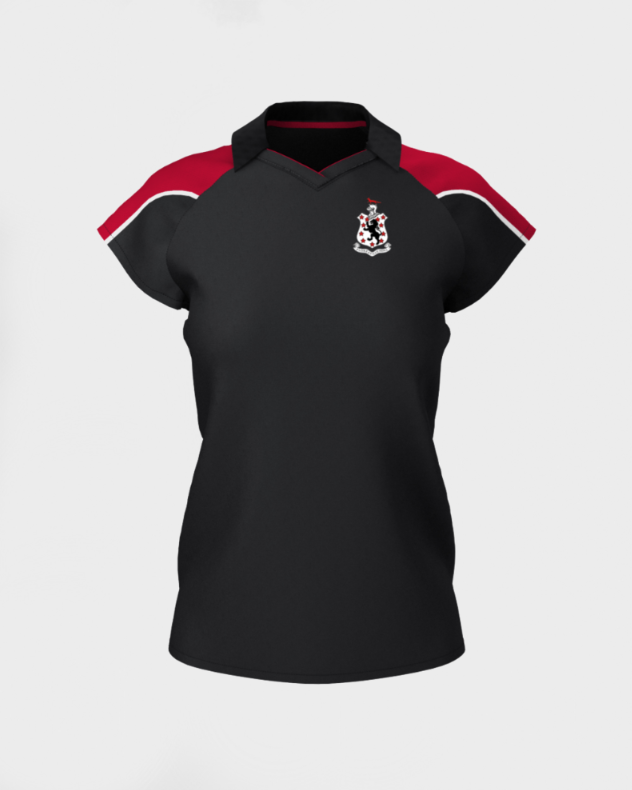 Girls Black/Red Polo Shirt
