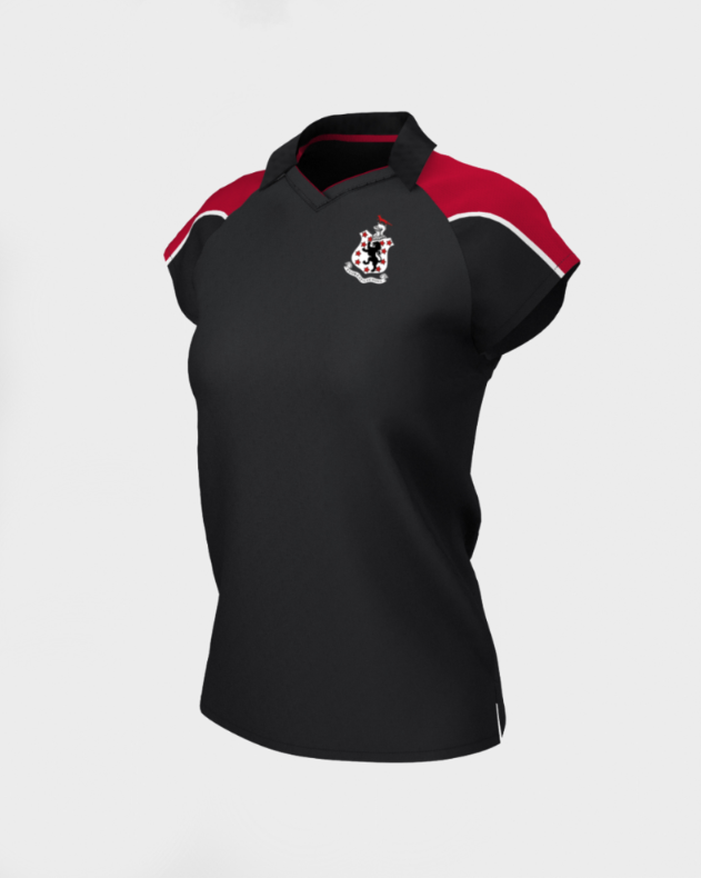 Girls Black/Red Polo Shirt