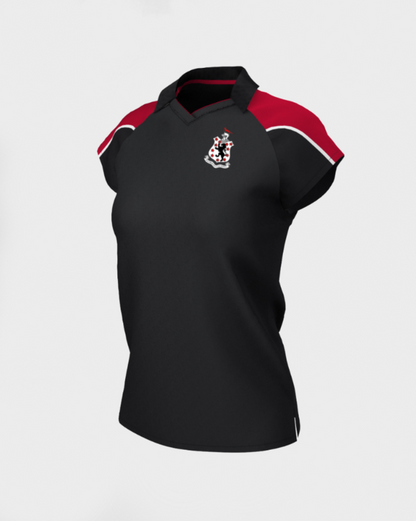 Girls Black/Red Polo Shirt