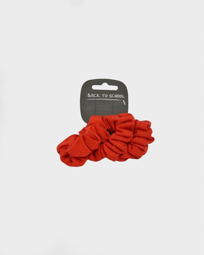 Girls Red Jersey Scrunchie- 3 Pack