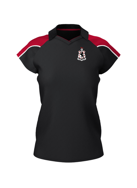 Girls Black/Red Polo Shirt
