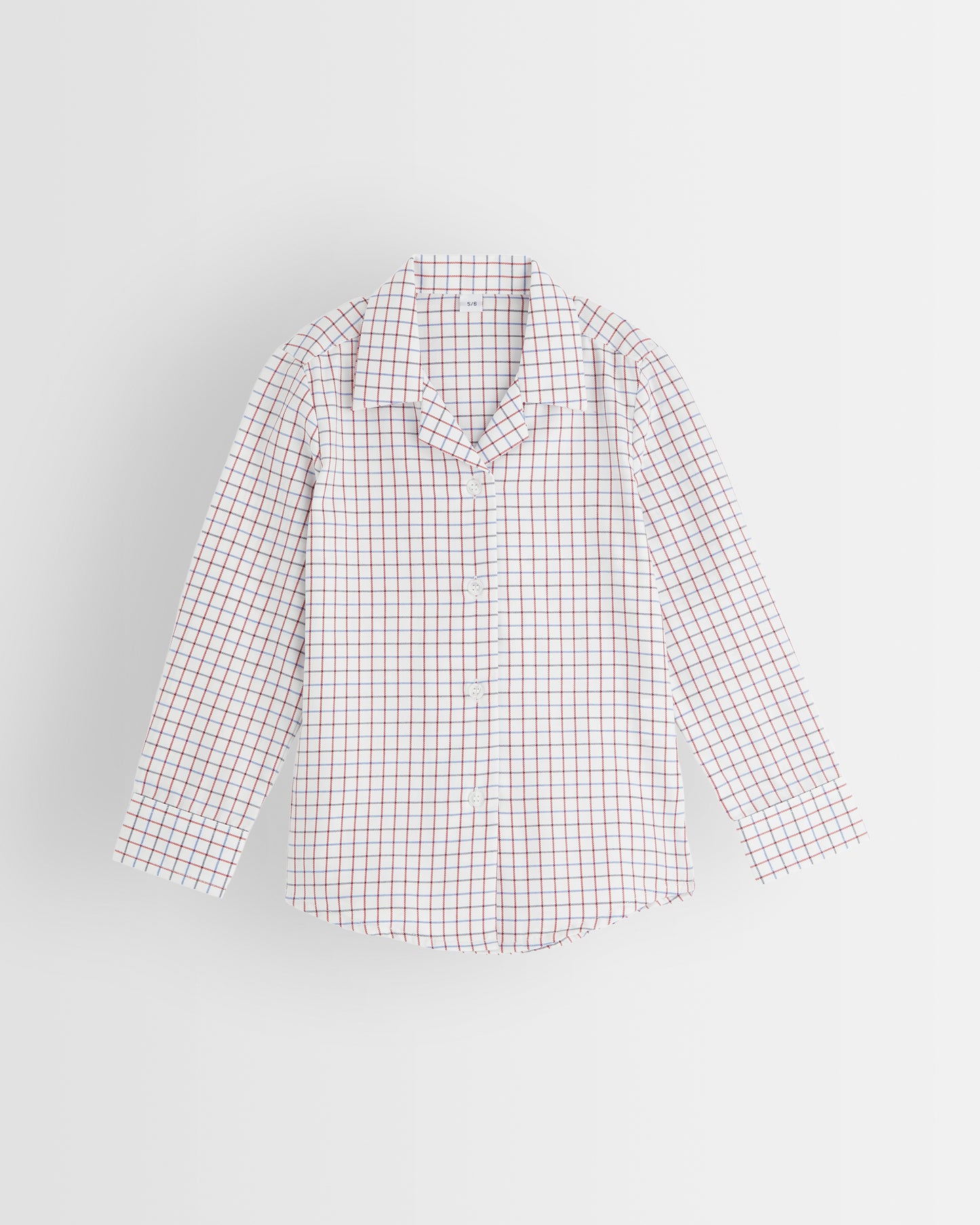 Tattersall Checked Long Sleeved Fitted Blouse
