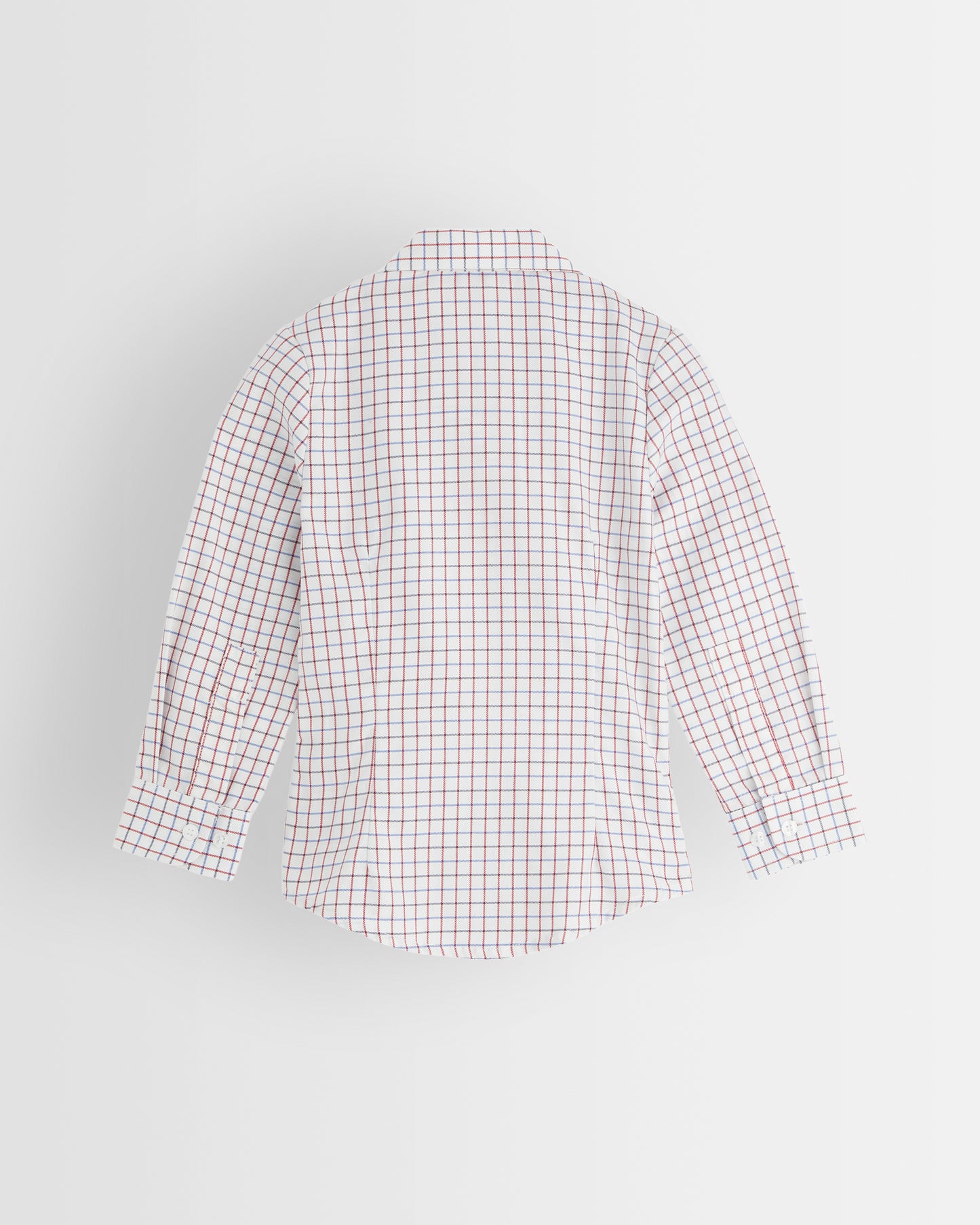 Tattersall Checked Long Sleeved Fitted Blouse