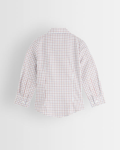 Tattersall Checked Long Sleeved Fitted Blouse