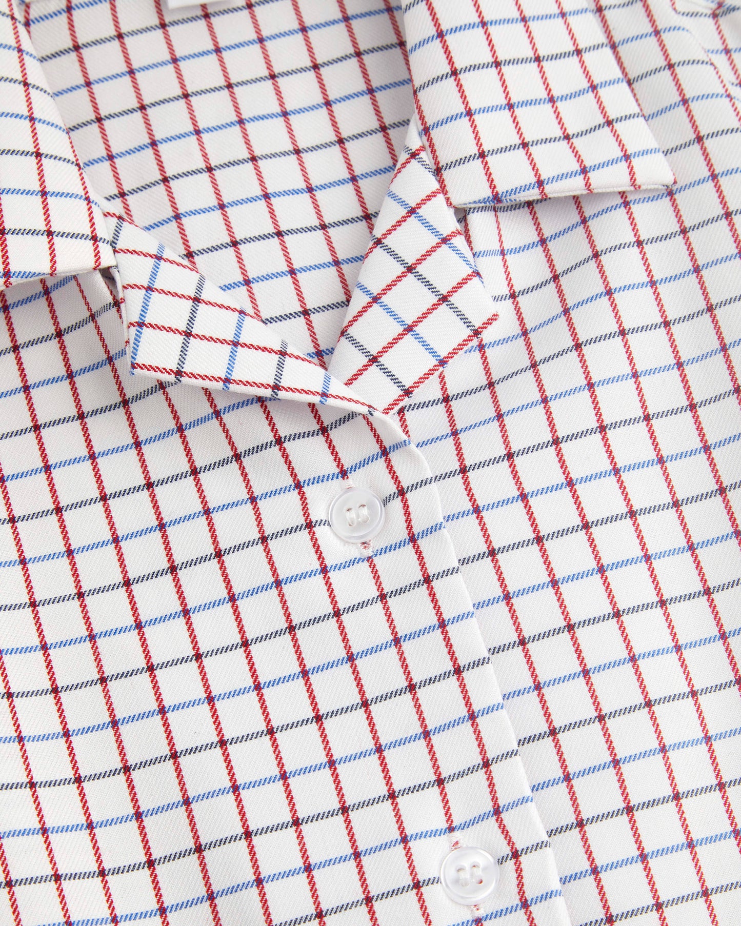 Tattersall Checked Short Sleeved Fitted Blouse