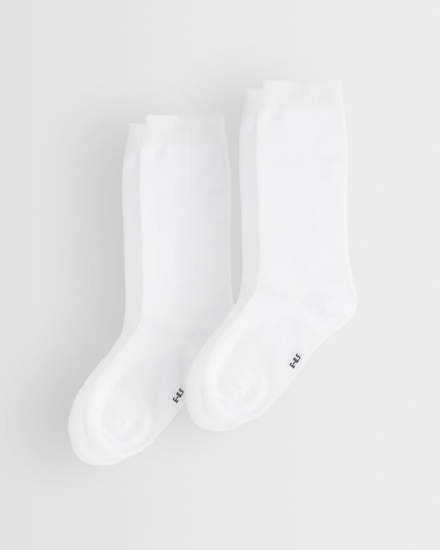 Girls Knee Length White Socks Pack of 2
