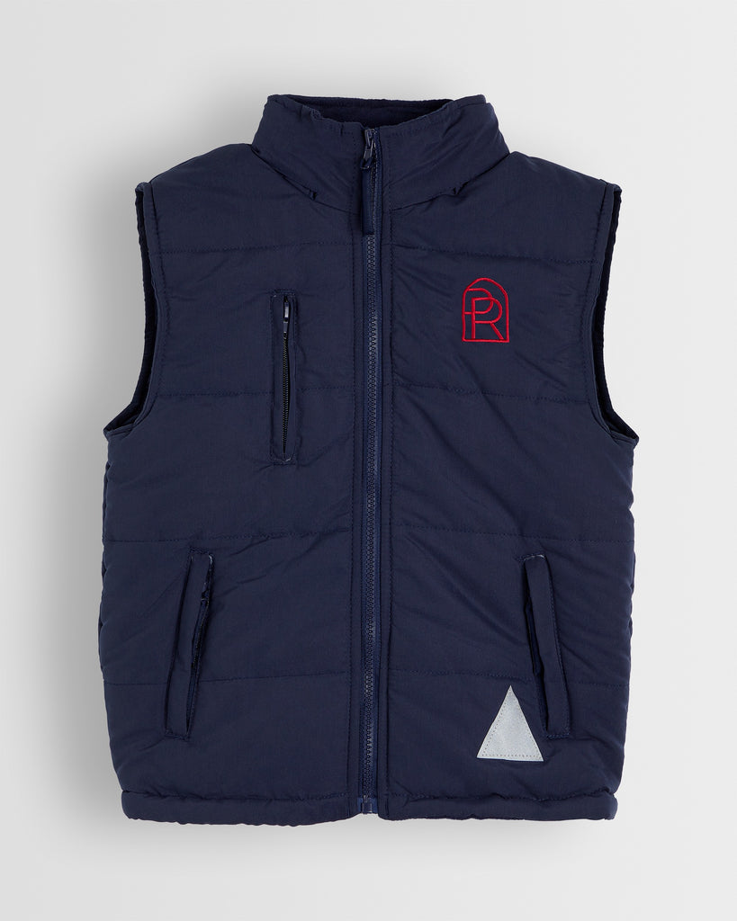 POR Navy Gilet Front