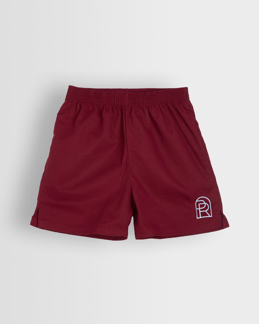 POR Maroon Games Shorts (Pre-prep) Front