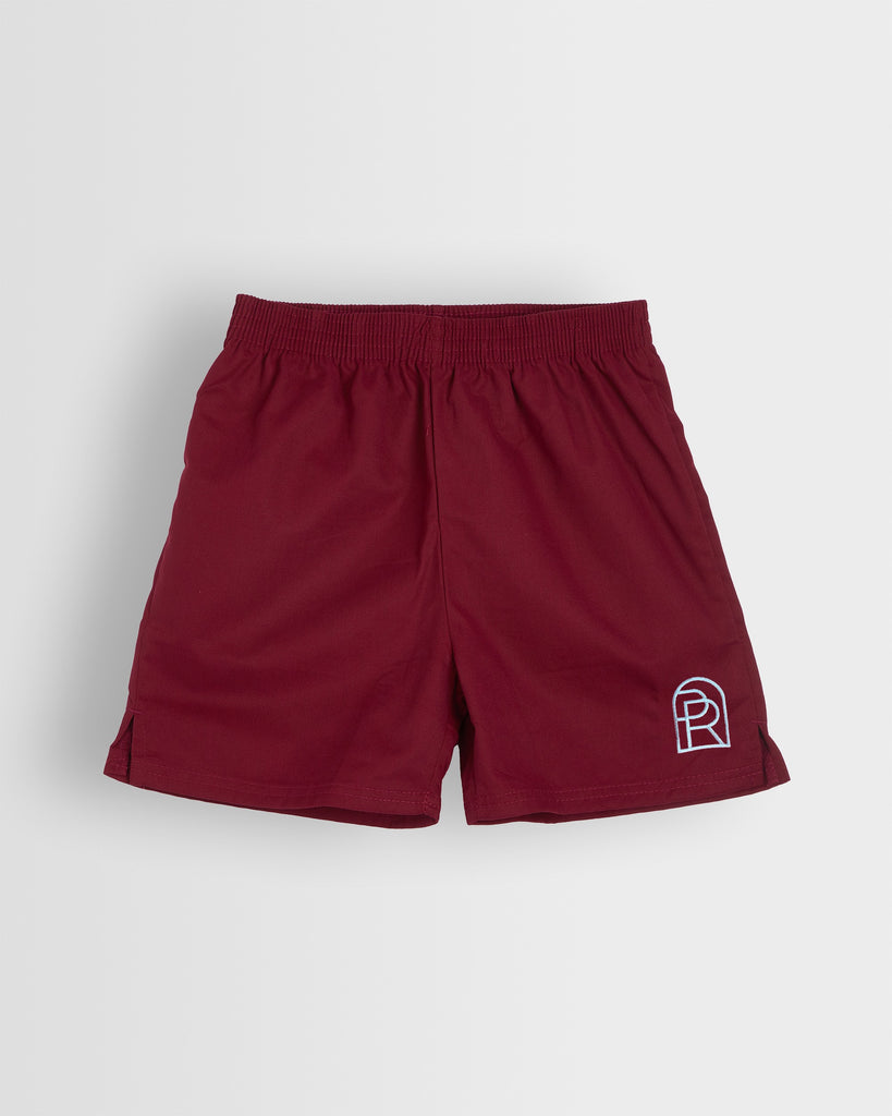 POR Maroon Games Shorts (Pre-prep) Front