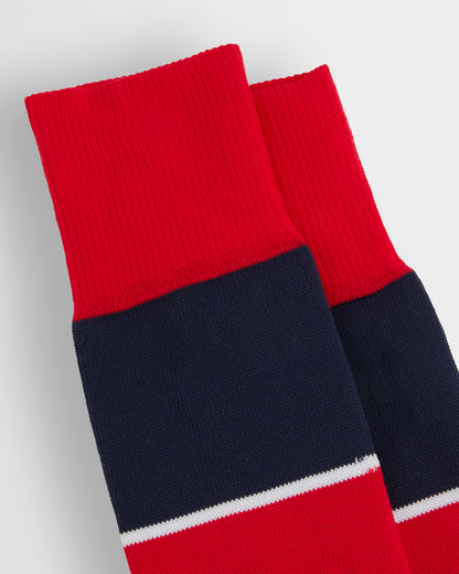 Unisex Navy/Red Match Socks