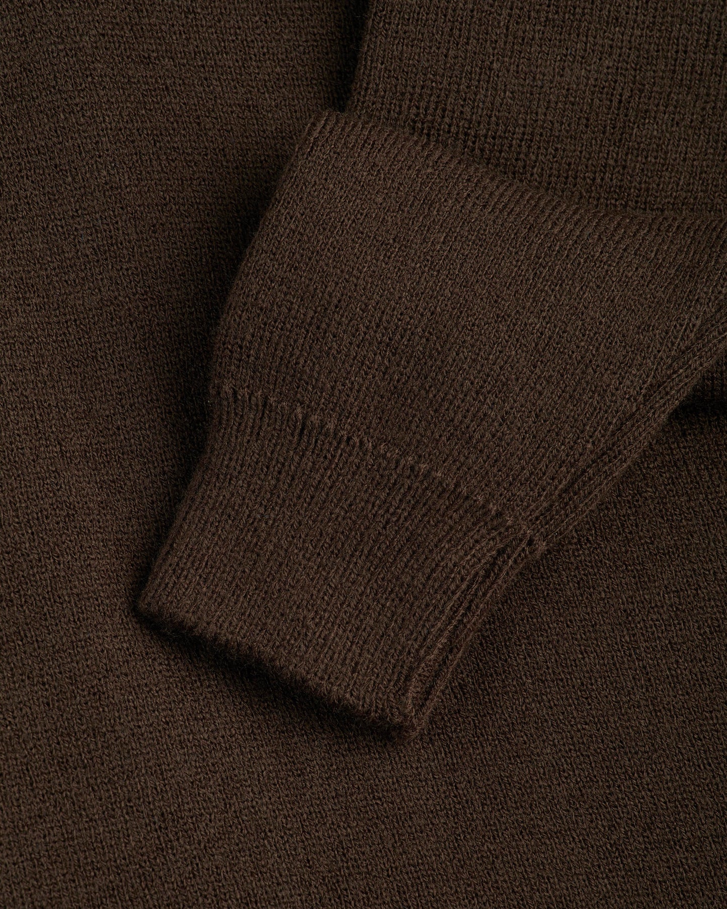Brown V-Neck Jumper with Amber Trim
