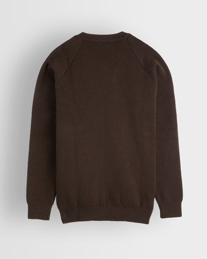 Brown Cardigan with Amber Trim
