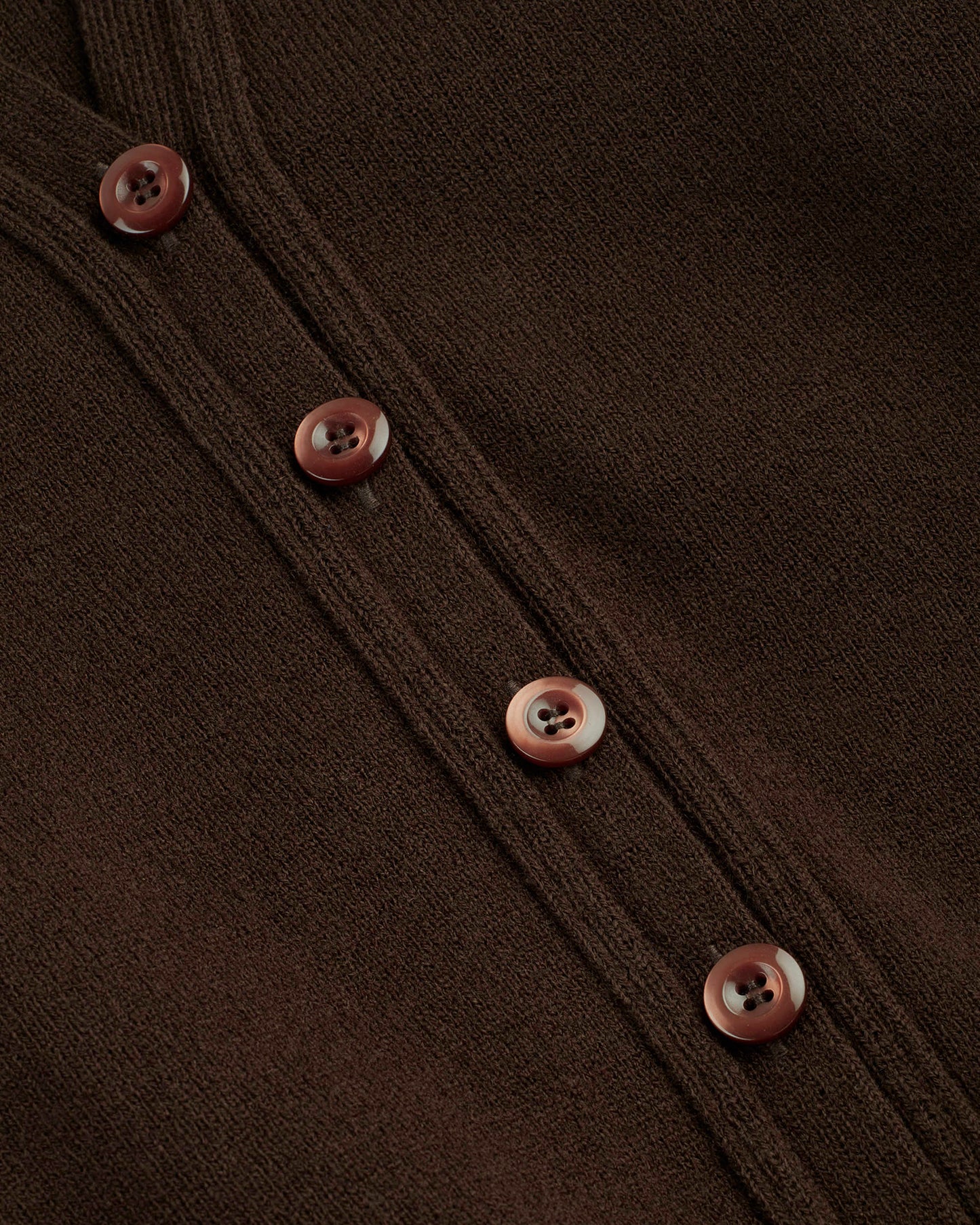 Brown Cardigan with Amber Trim