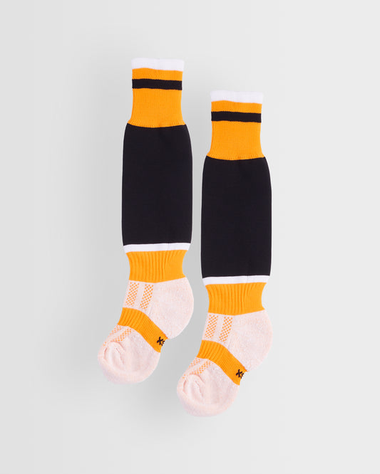 Amber/ Black Game Socks